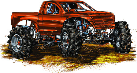 dirt race isolated on white background for poster, t-shirt print, business element, social media content, blog, sticker, vlog, and card. vector illustration. © wendy