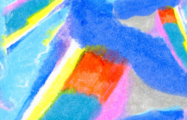 夏をイメージした、爽やかでビビッドカラーの抽象的な模様の背景テクスチャー