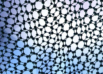 Fototapeta premium Carbon cloth, nanomaterial structure, Nanotubes modern technologies, graphene molecular structure, carbon fiber, 3D rendering