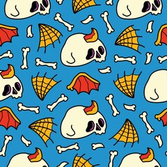 Halloween pattern designs illustration for clothing, wallpapers, backgrounds, posters, books, banners and more