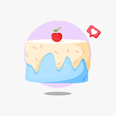 Cartoon tart icon design