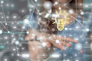 Neural network 3D illustration. Big data and cybersecurity