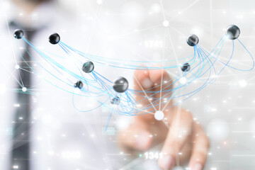 conference Digital Network and data concept 3d