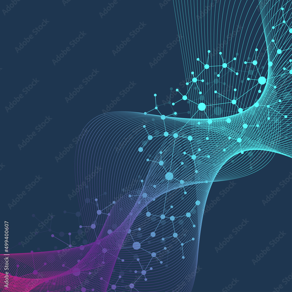 Poster colorful geometric abstract background fluid liquid wavy gradient flowing dynamic shapes. modern tre