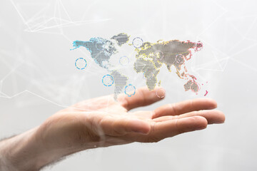 Structure of world economy, communication network global