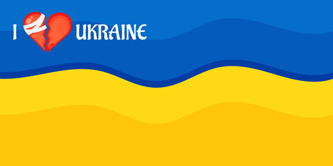 Pray for ukraine and ukraine flag praying concept