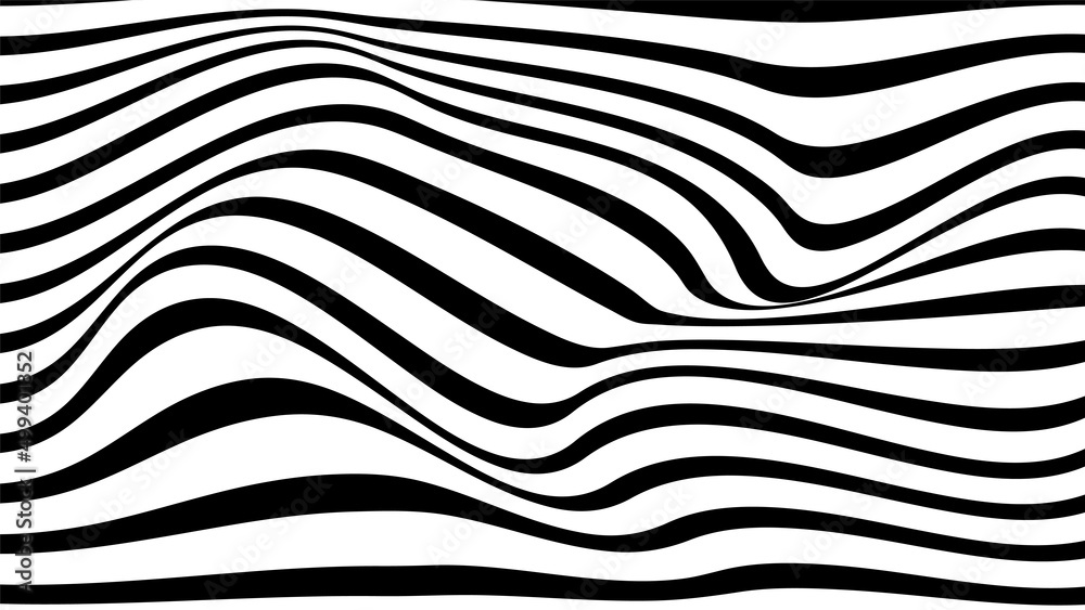Poster abstract wavy 3d mesh on a white background. geometric dynamic wave. 3d technology wireframe. vector