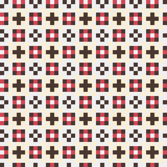 Fototapeta premium Abstract Cross Pattern generative computational art illustration