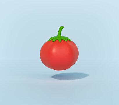 3d render minimal style Tomato isolated.