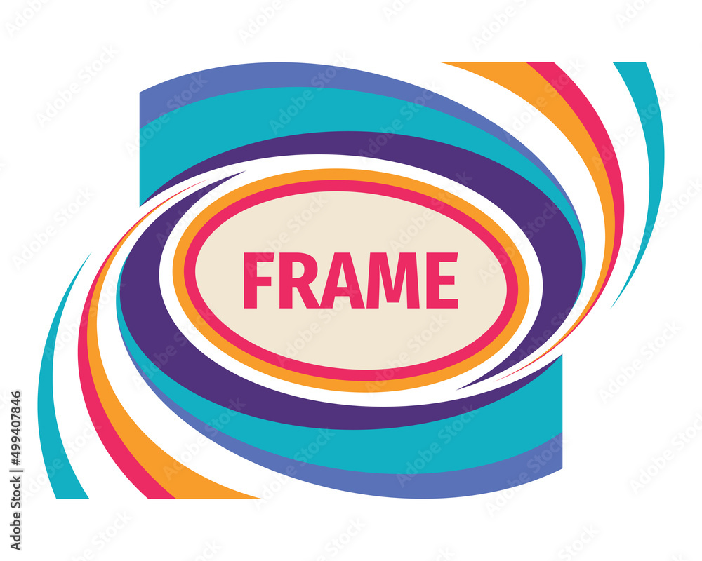 Aufkleber abstract frame for logo or text vector concept illustration. geometric smooth shapes. design element