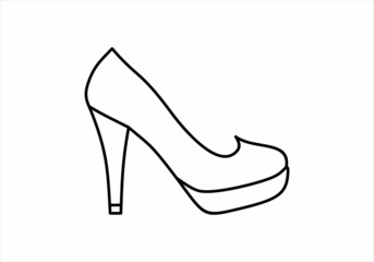 high heel shoes - vector icon