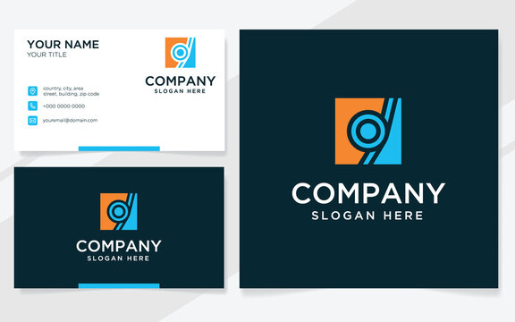 Combination of letter D and 9 logo suitable for company with business card template