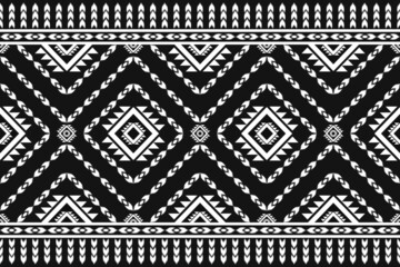 Carpet ethnic pattern art. Ikat seamless pattern traditional. American, Mexican style. Design for background, wallpaper, vector illustration, fabric, clothing, carpet, textile, batik, embroidery.