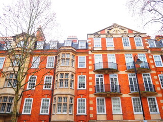 ロンドンのレンガ調の街並み