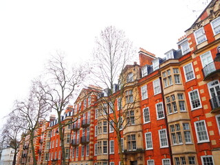 Naklejka premium ロンドンのレンガ調の街並み