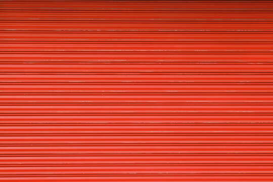 red garage door background