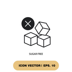 sugar free icons  symbol vector elements for infographic web