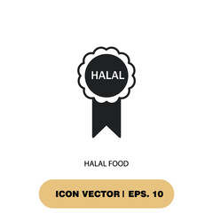 halal food icons  symbol vector elements for infographic web