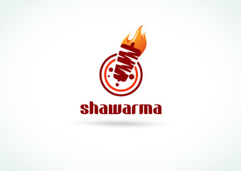 Set of doner kebab logo templates. creative labels for Turkish and Arabian fast food restaurant eps vector art shawarma 
