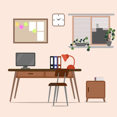 illustration of office interior