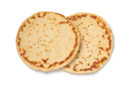 Pair of traditional Moroccan pancake batbot isolated on white background