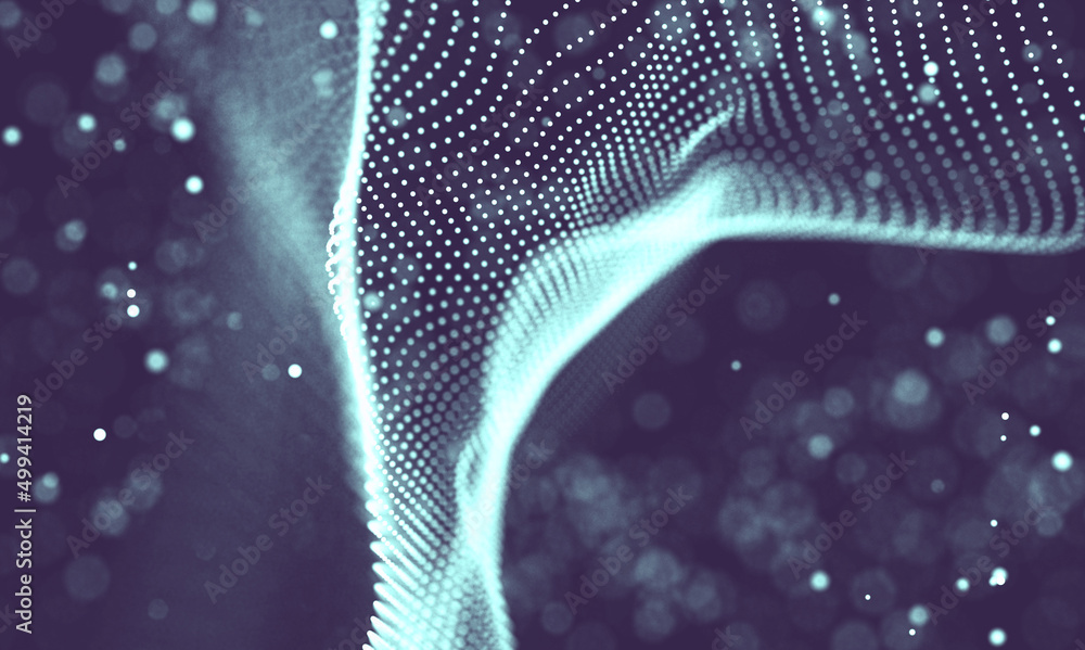 Poster data technology abstract futuristic illustration . low poly shape with connecting dots and lines on 