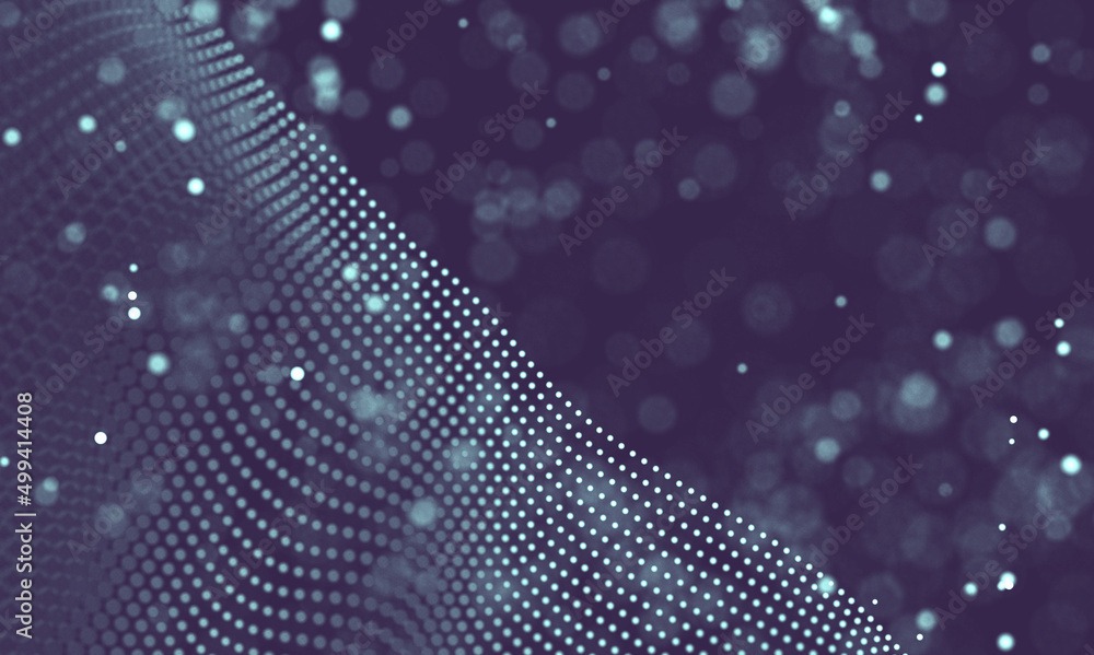 Poster data technology abstract futuristic illustration . low poly shape with connecting dots and lines on 