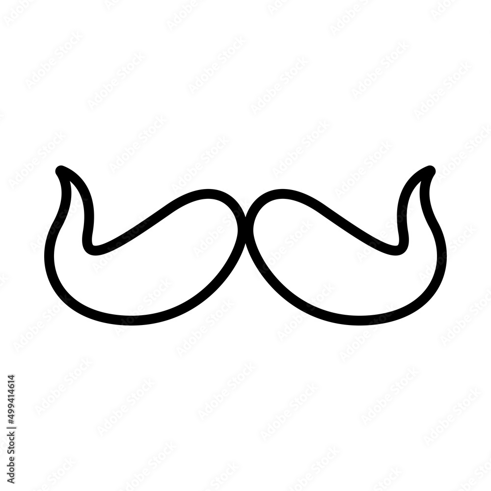 Wall mural poirot mustache icon