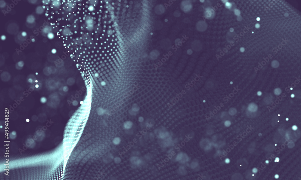 Poster data technology abstract futuristic illustration . low poly shape with connecting dots and lines on 