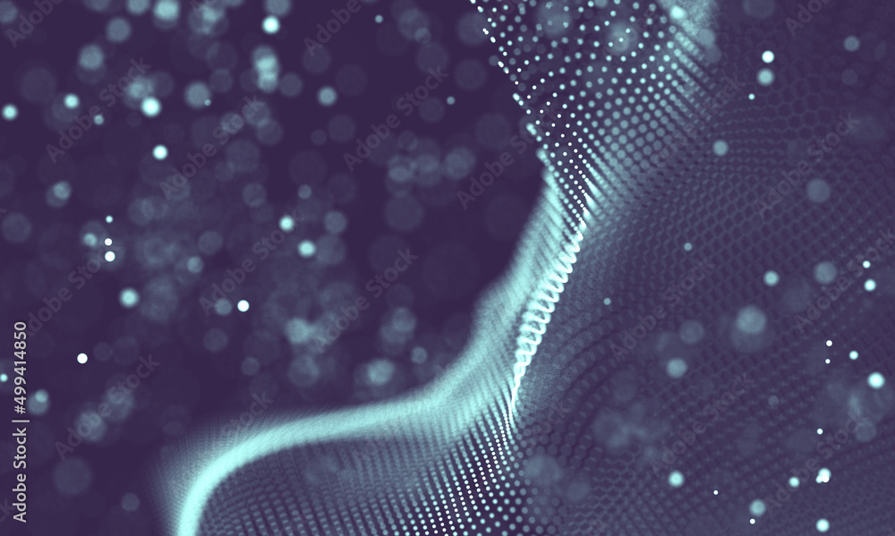 Poster data technology abstract futuristic illustration . low poly shape with connecting dots and lines on 
