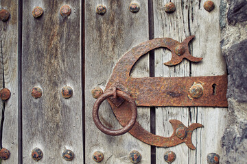 Outside door of Swords Castle Is A Historic building That Is Located in Swords, Dublin, Ireland. Travel place landmark.