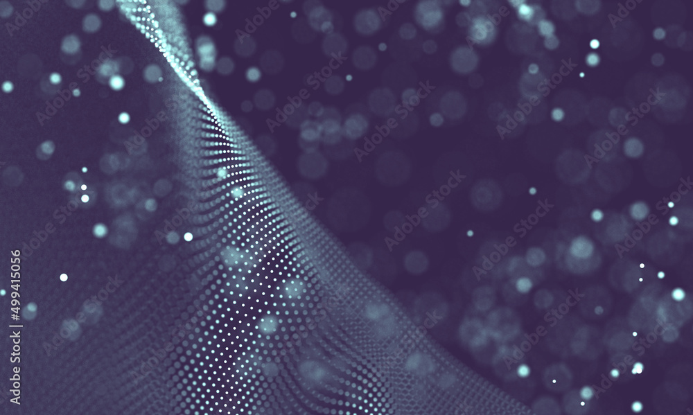 Poster data technology abstract futuristic illustration . low poly shape with connecting dots and lines on 