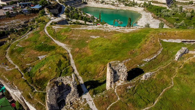  Ruins of the Kalamita fortress in the village of Inkerman in the Republic of Crimea