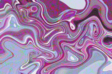 ややくすんだ紫とグランジのある灰色のアクリルの入り組んだマーブリング模様