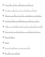 Voice message in social media chats. Sound waveform pattern for music player, video and chat.