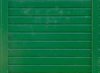 green painted planks
