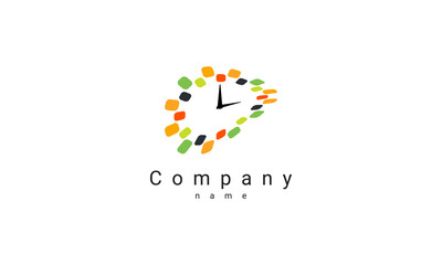 Business Clock Logo Template