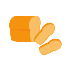 Vector Bakery. Bread from wheat flour is a delicious breakfast.