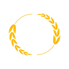 Ears of wheat. Whole grains for making bread.