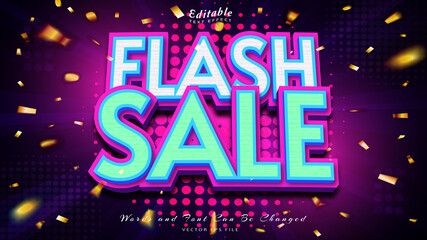 flash sale 3d style text effect