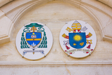Coat of arms at Cathedral of Santa Maria Assunta in Pesaro