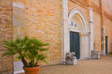 Fototapeta na wymiar Old Church of St Dominic in Pesaro