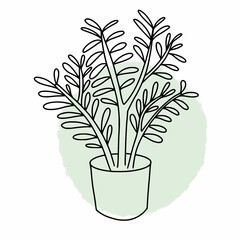 Vector sketch of a house plant