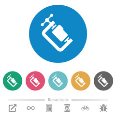 Folder compression solid flat round icons