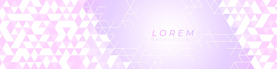 Light abstract geometric background with a pattern in the shape of a triangle vector banner template pink white
