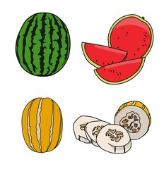 과일 여름 일러스트 벡터 소스 디자인