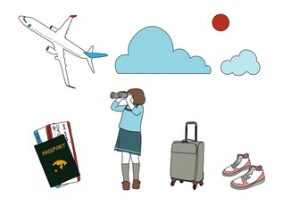 여행 휴가 비행기 일러스트 아이콘 벡터 소스 디자인