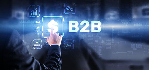 B2B Business Technology Marketing Company Commerce concept. Business to Business