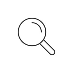 Magnifying glass outline icon. High quality black vector illustration.