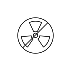 Fototapeta premium No nuclear power icon. High quality black vector illustration.